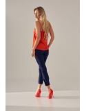 Delicate red blouse with thin straps PR75001 - Online store - Boutique